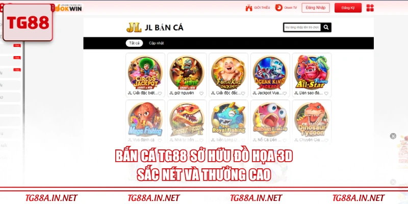 Bắn Cá TG88 sở hữu đồ họa 3D sắc nét và thưởng cao