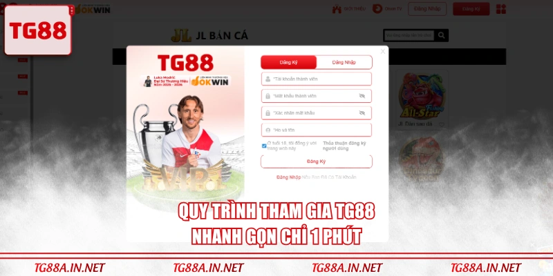 Quy trình tham gia TG88 nhanh gọn chỉ 1 phút